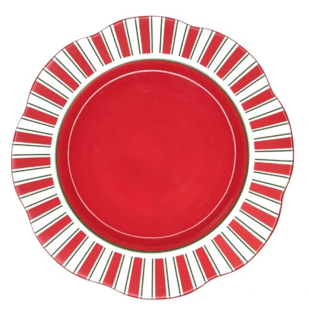 Pier 1 Candy Cane Dinner Plates (2)
